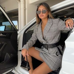 Olivaceous blazer dress